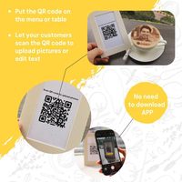 EVEBOT EB-FC1 Tam Renkli Kahve Yazıcı Makinesi, Dahili Kamera, Yenilebilir Mürekkep, Selfie ve Özel Fotoğraf Baskısı ile Kafeler, Oteller için