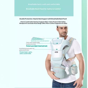 <span class=keywords><strong>Marsupio</strong></span> Porta Bebè con Seduta Frontale, Strumento Multifunzionale per Tenere il Bambino, Sedile Universale in Cotone per Tutte le Stagioni - Product Image 3