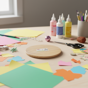 Base in Legno Ilan 15x1 Cm Rotonda per Progetti Artigianali - Product Image 3