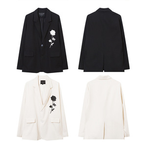 Giacca abito scuro uomo e <span class=keywords><strong>donna</strong></span> marchio nazionale di alta qualità Bf Lazy stile coppia allentata abito Casual - Product Image 3