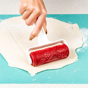 Tùy chỉnh tiện ích nhà bếp <span class=keywords><strong>PP</strong></span> cán <span class=keywords><strong>Pin</strong></span> bánh Pizza Pie bánh bao da giáng sinh dập nổi khuôn mẫu con lăn - Product Image 4