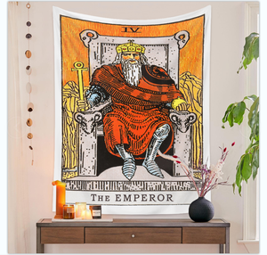 Impresión 3D Rectángulo Nuevo Arte Abstracto Meditación Diferente Fuerza Amarilla Hombres Tarot Tapices para la decoración del hogar - Product Image 5