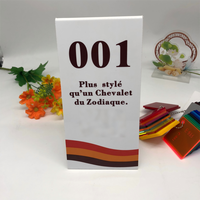 Présentoir de table en acrylique en forme de V pour nom de bureau, plaque signalétique de réception, idéal pour tables de salle à manger et cartes nominatives