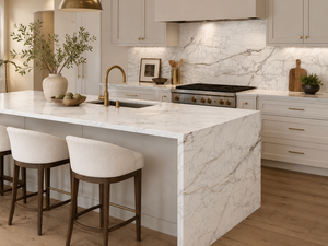 UNION Calacatta Silver Rift, Cuarzo Artificial Impreso, Losa Súper Jumbo, Diseño Moderno Ecológico para Paredes y Pisos de Cocina - Product Image 3