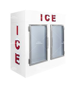 Congélateur de stockage de glace en sacs à refroidissement par air, 2 portes vitrées, présentoirs à glace, refroidisseurs à glaçons avec dégivrage automatique - Product Image 1