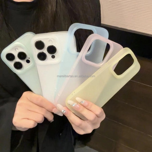 Funda de Teléfono con Degradado de Color Jelly, Funda Protectora de TPU Suave Transparente para iPhone 13-16 Pro Max, Funda de Teléfono Móvil Color Macaron al por Mayor - Product Image 1