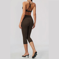 GH Wholesale Ensemble de yoga pour femme, soutien-gorge de sport et short cycliste taille haute, séchage rapide, vêtements de fitness et d'entraînement, ensemble de yoga sans couture pour la gym
