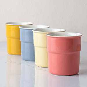 Mug à café en céramique mate minimaliste empilable à paroi simple Tasse à thé pour la maison et le bureau - Product Image 4