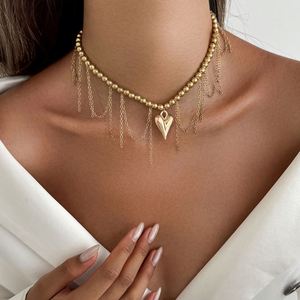 Collier Pendentif Polyvalent en Alliage de Perles avec Pompons Perlés, Longueur Réglable pour Femmes et Filles, Personnalisé et Minimaliste - Product Image 1