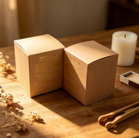 Maßgefertigte Kerzenverpackungsbox Premium Faltbare Papierbox mit Goldfolien-Logo Matt-Finish Karton in Individueller Größe für Glaskerzen