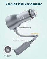 Adaptateur de voiture Starlink Mini DC 12-24V, allume-cigare vers câble femelle 30V, chargeur de véhicule 60W pour antenne satellite Starlink Mini