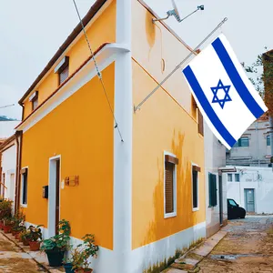 Оптовая продажа 3x5 футов 68D/100D полиэстер, флаги Израиля, Настраиваемые все страны, быстрая доставка от надежного поставщика - Product Image 3