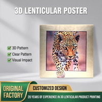 Pósteres Lenticulares 3D Personalizados, Cuadros con Efecto de Movimiento, Animación, Paisajes, Animales, para Decoración de Paredes del Hogar