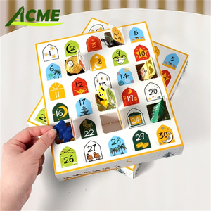 <span class=keywords><strong>Calendrier</strong></span> de l'Avent personnalisé à succès avec compte à rebours de 30 jours, boîte <span class=keywords><strong>en</strong></span> papier, matériaux recyclés, impression quadricolore, produit pour bougies - Product Image 1