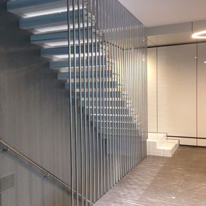 Bonita escalera de madera moderna <span class=keywords><strong>para</strong></span> <span class=keywords><strong>interiores</strong></span>, <span class=keywords><strong>escaleras</strong></span> rectas flotantes, diseños de <span class=keywords><strong>escaleras</strong></span> <span class=keywords><strong>interiores</strong></span> personalizados - Product Image 4