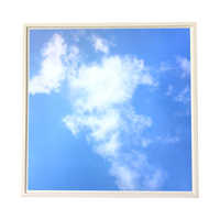 Panel de Luz LED de Aluminio para Techo, Diseño Moderno con Imagen de Cielo Azul y Nubes, Personalizable, Lámpara de Techo para Oficina con Imagen de Playa y Sol, Impermeable