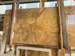 Losas de Mármol de Cuarzo Dorado <span class=keywords><strong>Van</strong></span> <span class=keywords><strong>Gogh</strong></span>, Mármol Dorado de Lujo con Vetas Artísticas, Pulido, Venta al por Mayor - Product Image 4