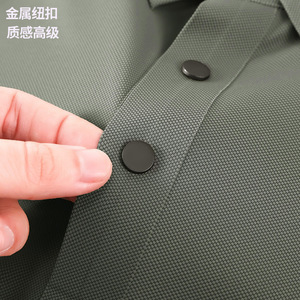 Polo Shirt Men Nylon Solid Color Antibacterial Cooling Workwear Custom Logo Short Sleeve - Product Image 2
