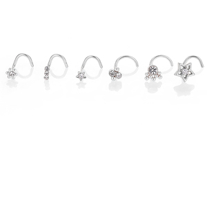 Bijoux de <span class=keywords><strong>piercing</strong></span> en acier inoxydable YW, anneau de <span class=keywords><strong>nez</strong></span> en zircon, <span class=keywords><strong>piercing</strong></span> de <span class=keywords><strong>narine</strong></span>, clou de <span class=keywords><strong>nez</strong></span> en forme de S - Product Image 3