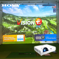 Simulateur de golf 3D professionnel d'intérieur avec projection interactive et intégration pour parcs sportifs AR