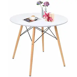 Ahşap bacaklar ile sözleşmeli tasarım yemek masası s Cafe ahşap yuvarlak yemek masası