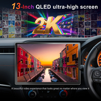 Radio Multimedia para Auto Android de 13 Pulgadas 1/2Din, Reproductor con Pantalla Táctil, Estéreo, GPS, Soporte para Video, Carplay, DSP, Cámara 360, 8 Núcleos