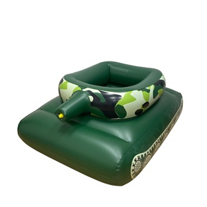 Bouée <span class=keywords><strong>gonflable</strong></span> populaire en forme <span class=keywords><strong>de</strong></span> tank, jouet flottant pour enfants et adultes, pour jeux aquatiques en piscine, lit flottant type hovercraft - Product Image 1