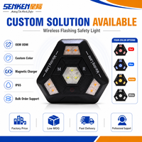 Luz Estroboscópica LED Recargable Magnética Multimodo Inalámbrica para Motocicleta y Camión, Luces Traseras de Advertencia