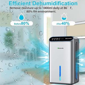 <span class=keywords><strong>Deshumidificador</strong></span> HASHONE para Cocina, Dormitorio y Sótano, Elimina la Humedad, <span class=keywords><strong>Deshumidificador</strong></span> Inteligente 2 en 1 de Doble Núcleo con Purificador de Aire y Filtro HEPA - Product Image 3
