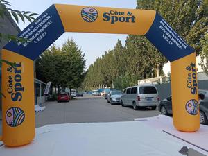 Gapura Masuk Tiup Tersegel 5m, Inflatable Iklan PVC yang Diperkuat dengan Panel Logo untuk Start Finish Lomba Marathon - Product Image 4