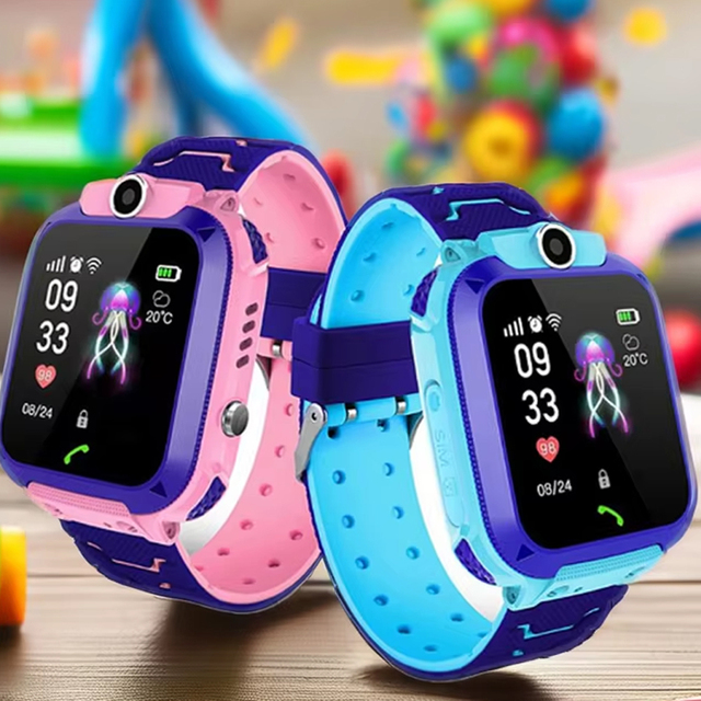 Location Anti-lost Sos Games 2024 Boys Girls Children Q19 Video Call Phone 2G Q12 Sim Card GPS Tracker Kids Smart Watch