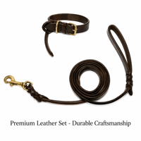 Laisse en cuir véritable tressée durable de 2 m, douce et confortable, résistante, pour toutes les saisons, pour chiens de taille moyenne à grande