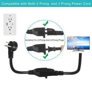 Dây Nối Dài Điện Xoay Chiều SJT18AWG 6ft PVC Ổ Cắm Kết Nối 5-15R Với Phích Cắm NEMA 5-15P - Product Image 4