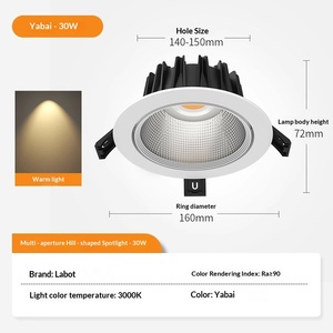 ไฟดาวน์ไลท์ LED สมาร์ทโมเดิร์นแบบฝัง อลูมิเนียม IP20 สำหรับภายนอกอาคาร ติดผนัง/เพดาน สีขาว Ra80 ปรับความสว่างได้ เหมาะสำหรับโรงแรม รับประกัน 3 ปี - Product Image 5