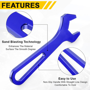 Aluminum Alloy <b>Wrench</b> AN4 AN10 Hex Opening Imperial Size Automotive Oil Cooler Pipe Connector Tool Blue - Product Image 2