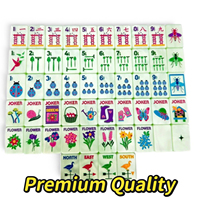 Tapis de Mahjong Lumineux Personnalisés Garden Glow 2026 – Ensemble de Tuiles de Mahjong Américaines de Luxe en Acrylique 160 Pièces Gravées sur Mesure pour Soirées Jeux