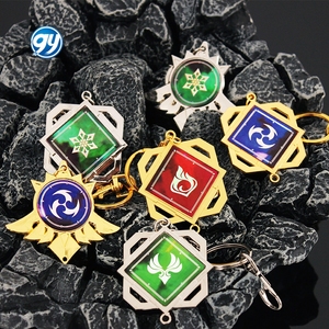 Nuevo Llavero de Anime <span class=keywords><strong>2022</strong></span>, Genshin Impact, Ojo de Dios, Accesorios para Bolsos, Colgante Metálico, Llavero de Metal, Artesanía Metálica - Product Image 5