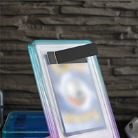 Étui de protection en TPU+PC+verre trempé avec dégradé de couleurs brillantes pour cartes gradées PSA/CGC 35PT avec support