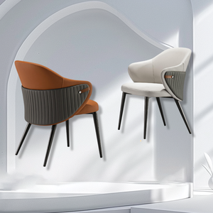 Muebles de hotel y comedor de piel de gato con garra de acero al carbono negro simples y elegantes aplicables para su uso - Product Image 3