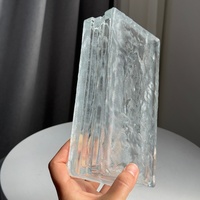 Briques de verre creuses transparentes JYG 50*100*200 en gros, effet veines de glace, pour salle de bain et blocs de construction décoratifs de haute qualité