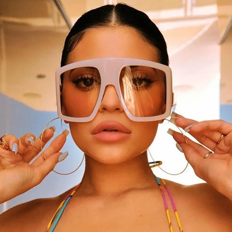 2024 солнцезащитные очки с индивидуальным логотипом, большие квадратные женские солнцезащитные очки