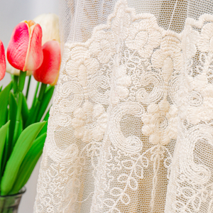 यूरोपीय शैली की ब्राइडल फीता कपड़े 5 गज की हाथीरी फीता कपड़े, महिलाओं के लिए कढ़ाई फीता कपड़े - Product Image 6