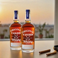 Botol Kaca Spirit Extra Flint Kelas Atas 750ml Botol Kaca Minuman Keras untuk Spirit Gin Rum Whisky Vodka Minuman Dengan Label Kustom