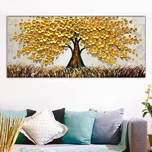 <span class=keywords><strong>Peinture</strong></span> à l'huile sur mesure pour salon, <span class=keywords><strong>peinture</strong></span> sur toile, <span class=keywords><strong>fleurs</strong></span> abstraites faites à la main, <span class=keywords><strong>couteau</strong></span> à palette, 100% - Product Image 3