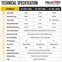 Posisioner Pengelasan Servo Rotary Tipe H Heavy Duty untuk Headstock dan Tailstock, Perlengkapan untuk Pengelasan Robotik