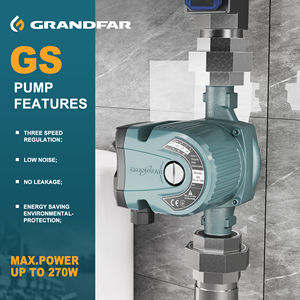 ปั๊มน้ำหมุนเวียนอัจฉริยะ Grandfar 220V 50Hz 9.6m³/h เสียงเบา โรเตอร์แบบเปียก สำหรับน้ำร้อน GS32-8-180 สำหรับใช้ในบ้าน - Product Image 2