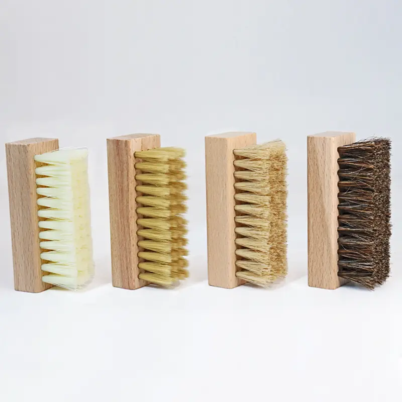 Best Selling Natural Wood Shoe Brush Custom Logo Sneaker Shoe Cleaning Brush