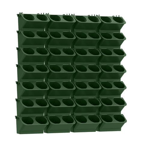 Plastic Vertical Wall Snap Stacking With Drip Irrigation System Planter Flower Pot