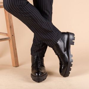 Zapatos de Cuero al por Mayor para Hombre, Botas de Alta Calidad con Cordones y Suela Gruesa, Otras Botas Modernas para Hombre - Product Image 5