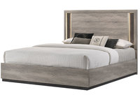 Ensemble de Meubles de Chambre Lit Queen Antique Style Bois Moderne avec Rangement Personnalisable en MDF pour Maison ou Appartement